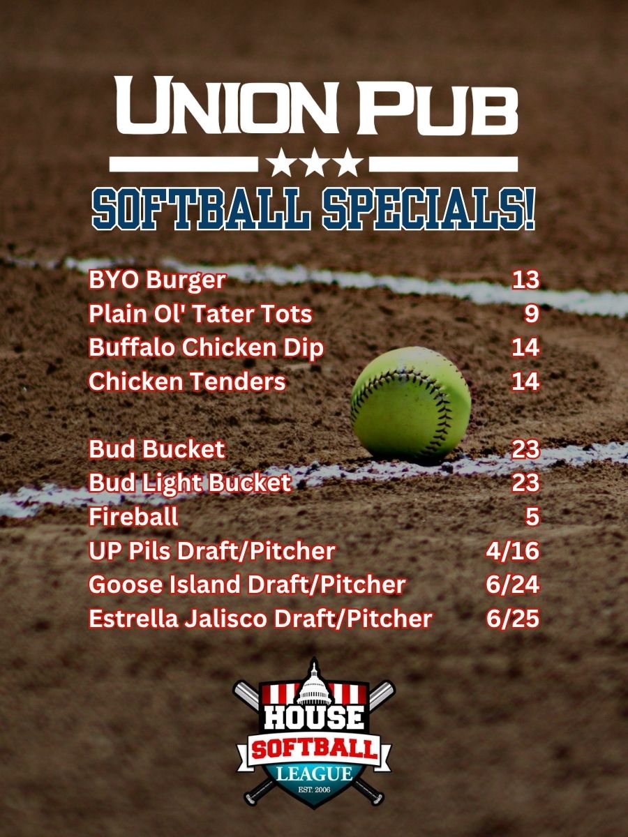 Union Pub Softball Specials